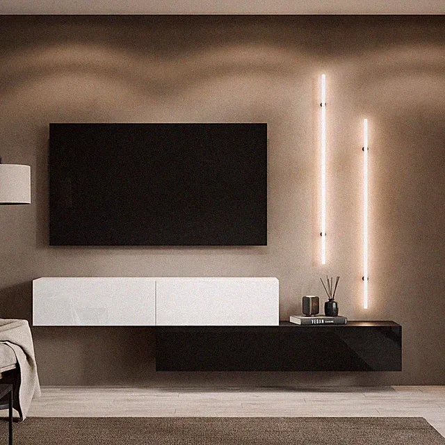 Planetmöbel TV-Board WEST – 2-teilig, 2x160 cm, versetzt montierbar, Farbwahl