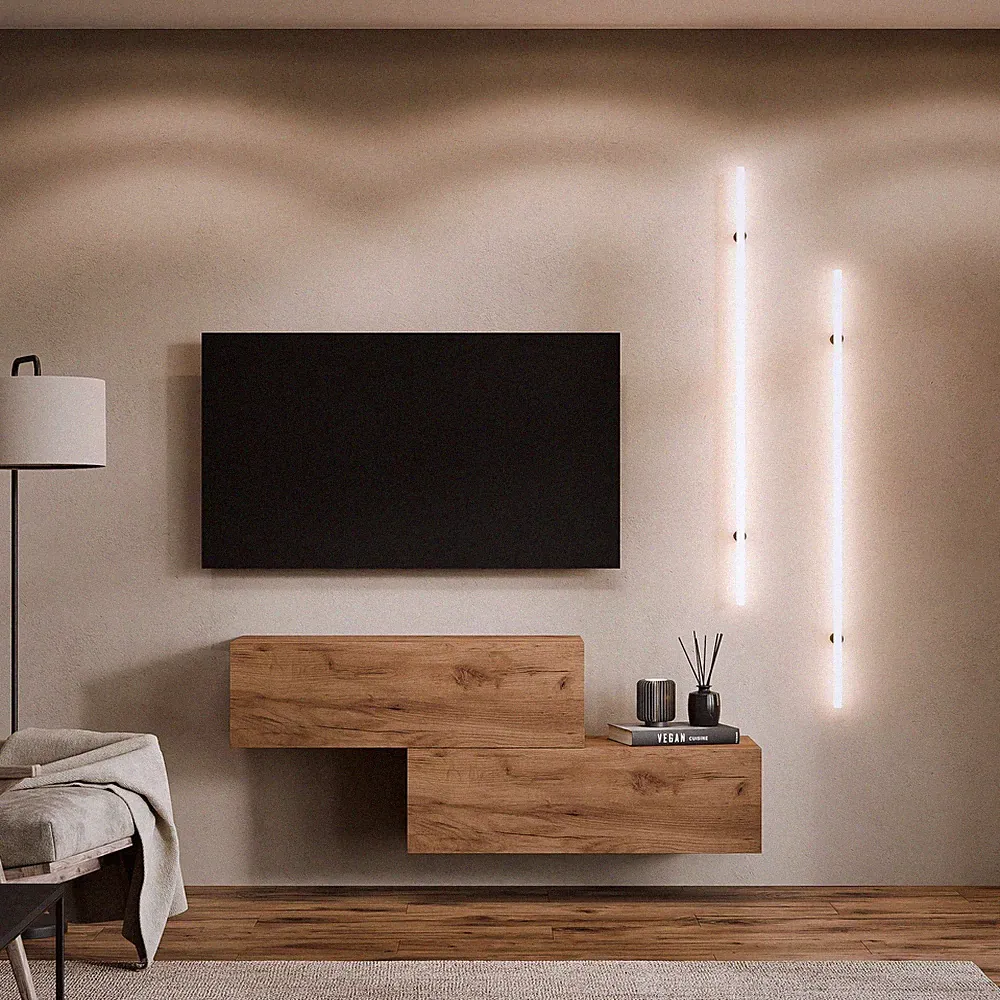 Planetmöbel TV-Board WEST – Zweiteiliges TV-Board 2x 100 cm, versetzt montierbar