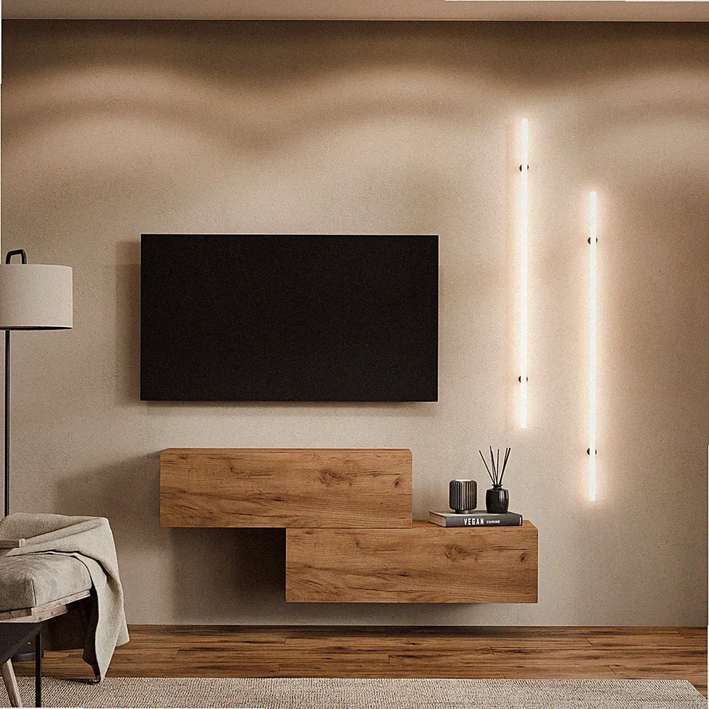 Planetmöbel TV-Board WEST – Zweiteiliges TV-Board 2x 100 cm, versetzt montierbar