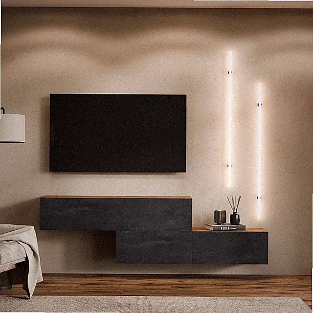 Planetmöbel TV-Board WEST – Zweiteiliges TV-Board 2x 140 cm, versetzt montierbar