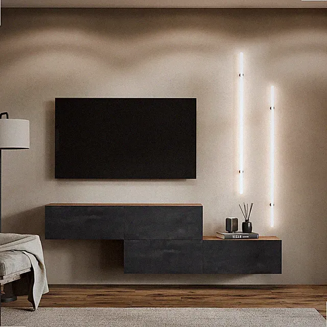 Planetmöbel TV-Board WEST – Zweiteiliges TV-Board 2x 140 cm, versetzt montierbar