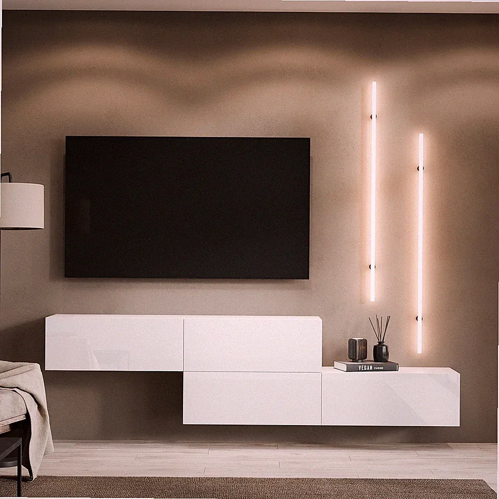 Planetmöbel TV-Board WEST – Zweiteiliges TV-Board 2x 160 cm, versetzt montierbar