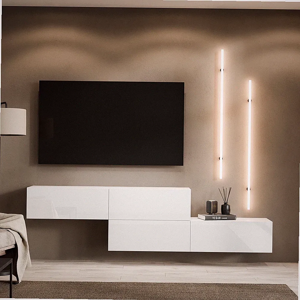 Planetmöbel TV-Board WEST – Zweiteiliges TV-Board 2x 160 cm, versetzt montierbar