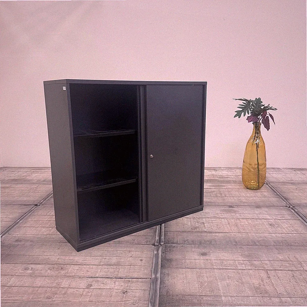 Planmöbel Highboard 120cm 3OH Anthrazit Büro Schrank