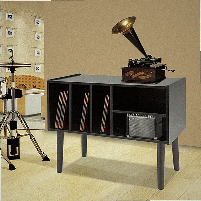 Plattenspieler-Ständer Vinyl-Aufbewahrungsschrank für Musikzimmer Wohnzimmer