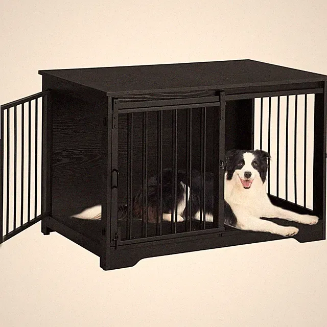 Platzsparende Hundebox mit Schiebetüren - Modernes Indoor-Möbel für Haustiere