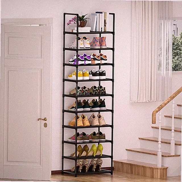 Platzsparender Schuhständer, Hochwertiges Schuhregal, Modernes Design, 10 Ebenen