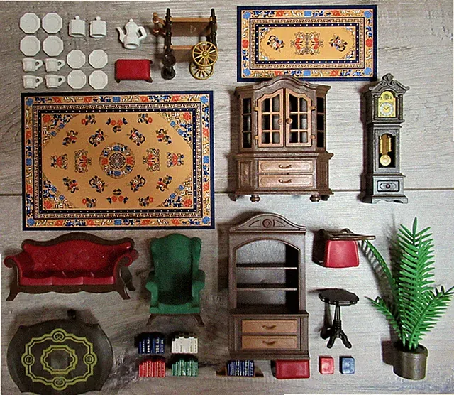 Playmobil verschiedene Möbel aus Wohnzimmer zum 1900 Puppenhaus zur Auswahl