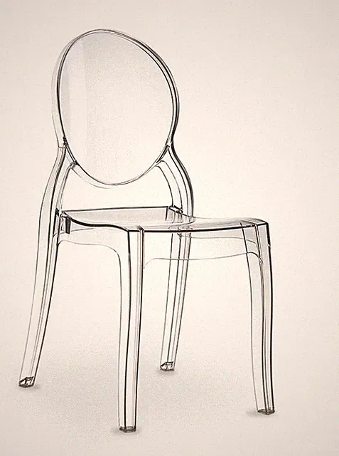 Plexiglas Acryl Ghost chair Original Elizabeth. UV- & Kratzfest Keine China Ware