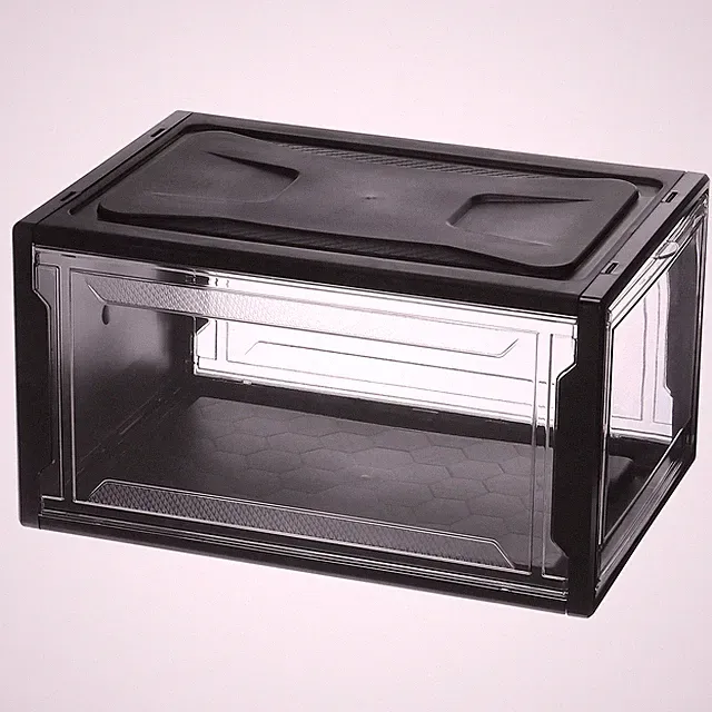 PMMA Schuhvitrine 14,17x10,63x7,87 Zoll PP Transparent Schwarz Vitrine