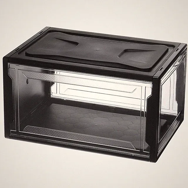 PMMA Schuhvitrine 14,17x10,63x7,87 Zoll PP Transparent Schwarz Vitrine