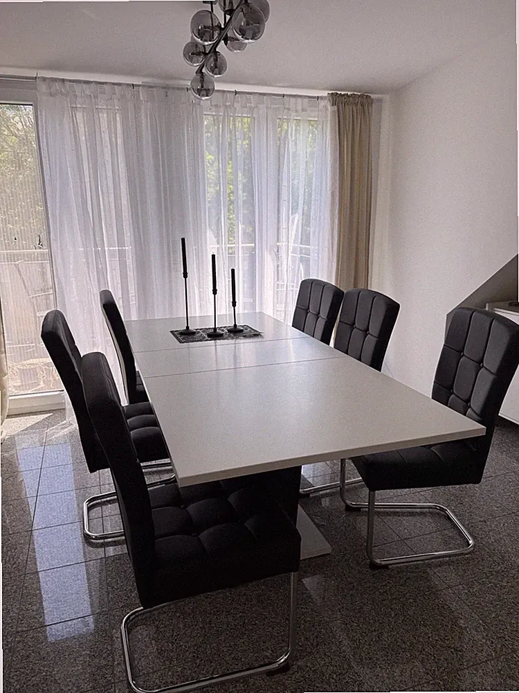 POCO Carlos Esszimmer-Tisch, ausziehbar 160-200x90 weiß