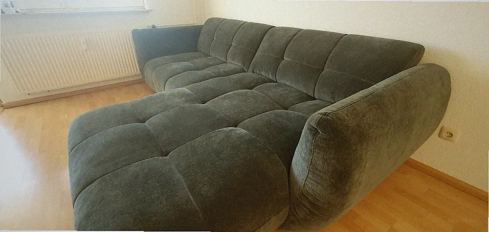 Poco Ecksofa 2-teilig grün Polyester mit Chaiselongue Modern B280 L175