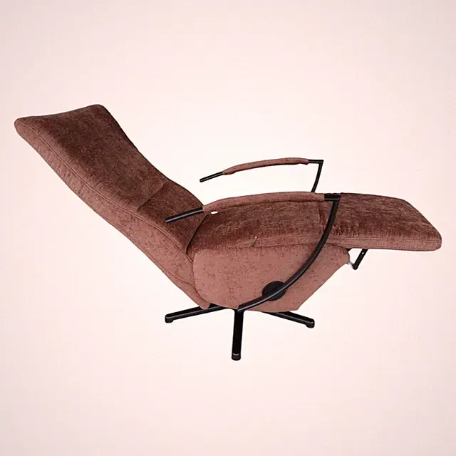 Poco Sessel Nicolai Stoff Nile Kupfer 300 Braun Fuß Schwarz Matt