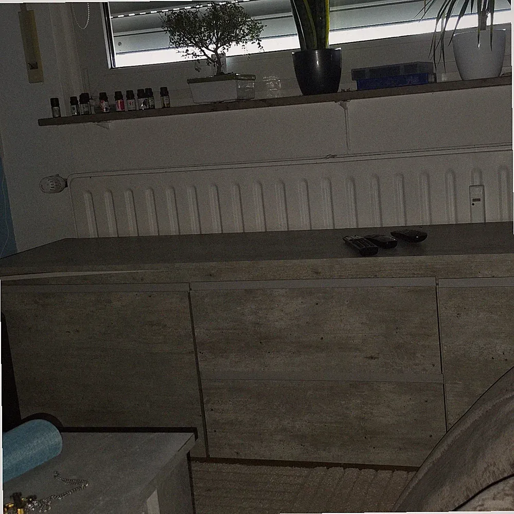 Poco Sideboard grau weiß, 4 Schubladen, Flügeltür, Betonoptik, 170x65x45 cm