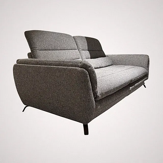 Poco Sofa Mega Liv'in Stresa Stoff Jazz 45 Grey Grau Füße Metall