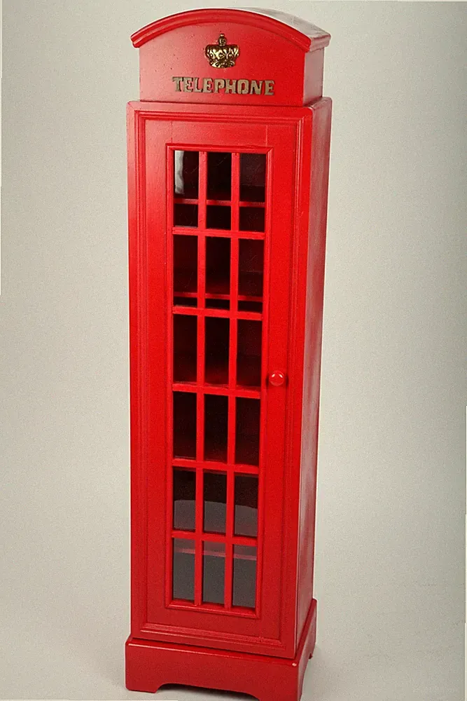 point-home Design-Schrank "Telephone", Regal, Retro, rot, 130cm