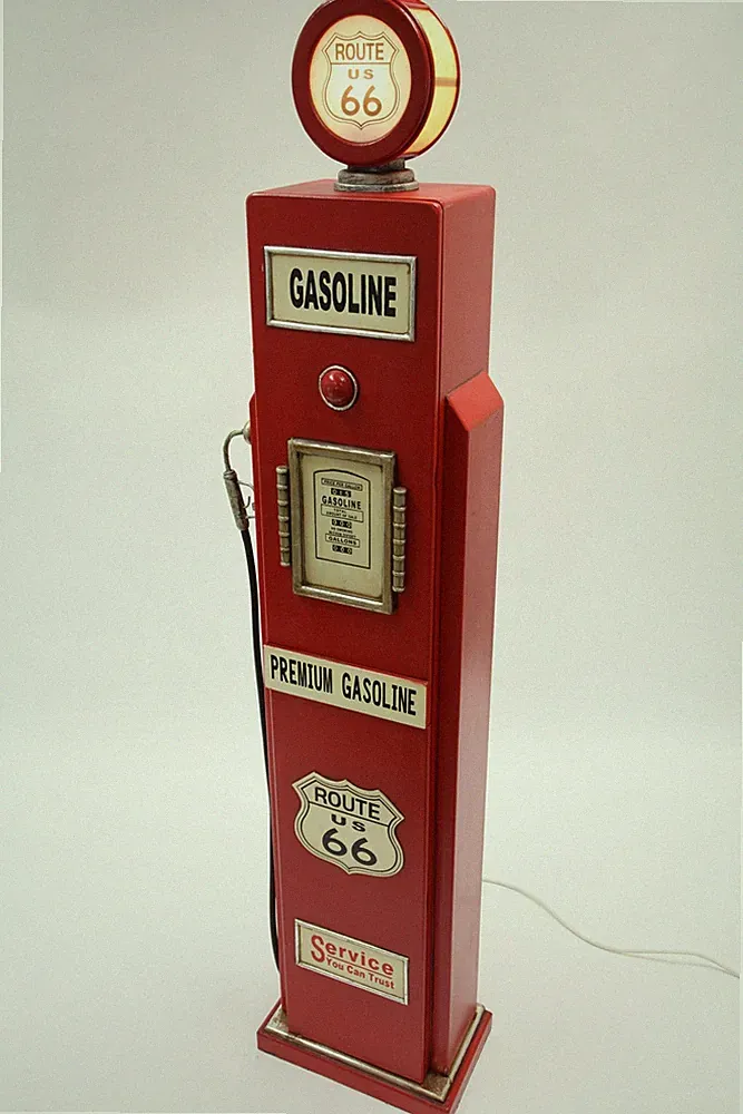point-home Design-Schrank "Zapfsäule" mit Licht, Retro, rot, 177cm