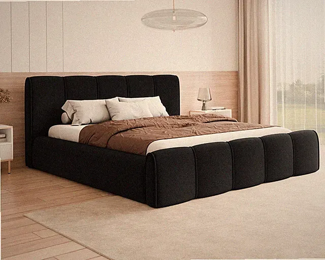 Polsterbett Lewis Holzrahmen Bettkasten Doppelbett Designer Schlafzimmer
