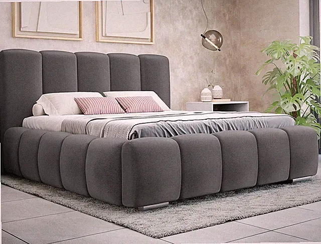 Polsterbett Wizko mit Bettkasten und Lattenrost Doppelbett Stauraumbett Bett M24