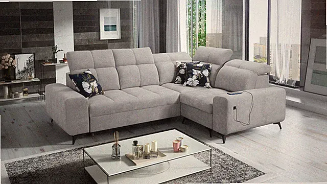 Polsterecke L-förmiges Sofa mit Schlaffunktion GOLD II Farbe wählbar IM SOFA