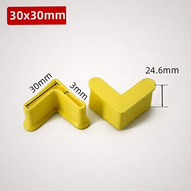 Polsterfuß Möbelgleiter Möbelfüße Kunststoff Dreieck Eisenfuß 25*30*40*50mm Gelb