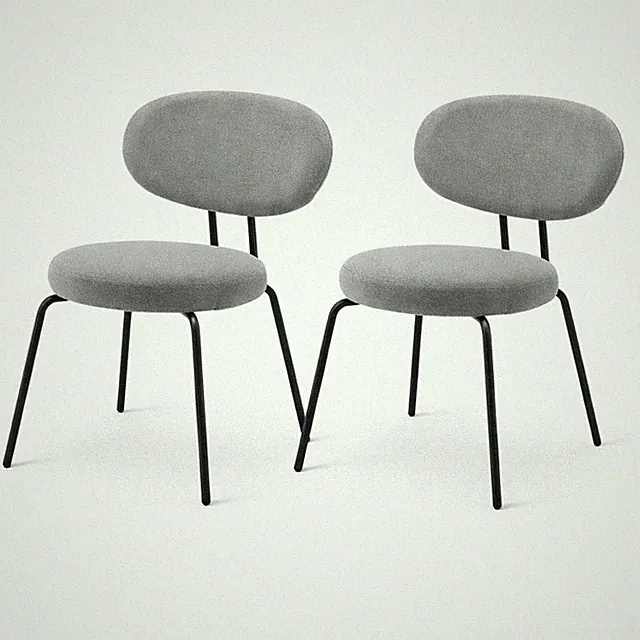 Polsterhocker 2er Set grau Sitzhocker Küche Wohnzimmer