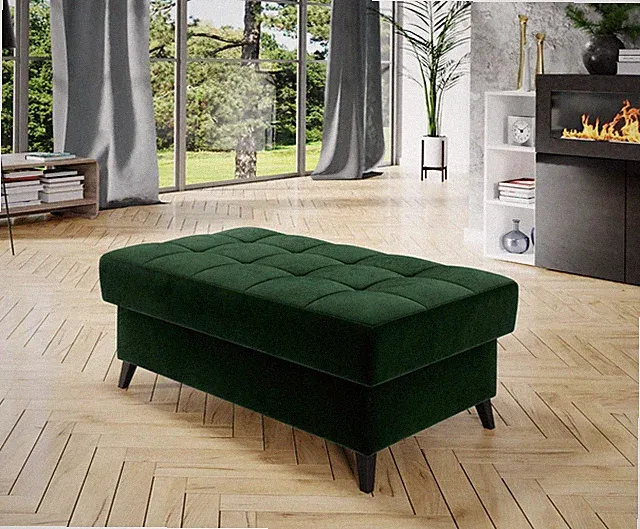 Polsterhocker Koter Stilvoll Sitzbank Farbauswahl Wohnzimmer Hocker mit Holzfüße