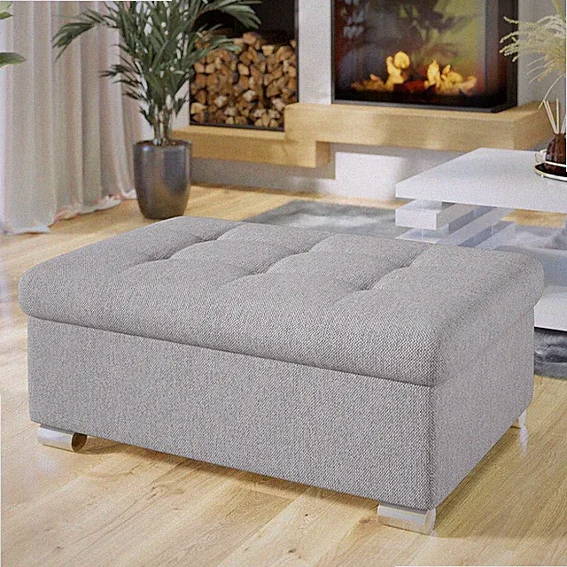 Polsterhocker Lincoln Groß Sitzhocker Hocker Sitzbank Elegante Stilvoller Pouf