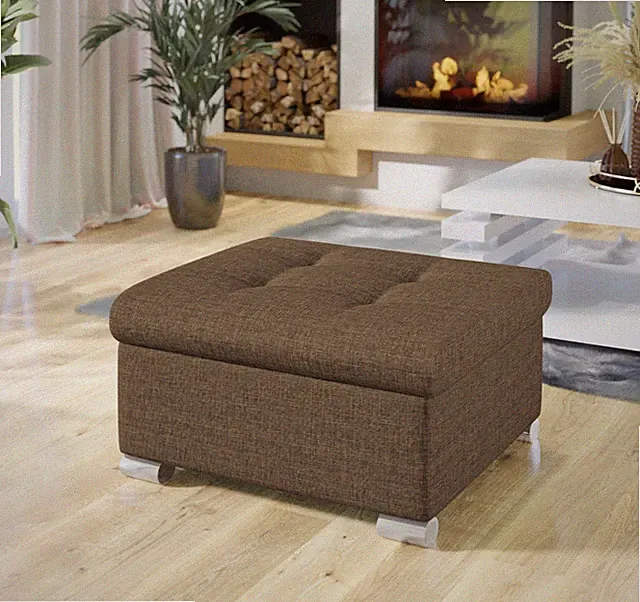 Polsterhocker Lincoln Klein Sitzhocker Hocker Sitzbank Stilvoller Pouf Elegante