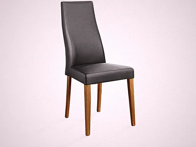 Polsterstuhl Esstischstuhl Esszimmerstuhl Stuhl BEILA Eiche Echtleder Grau grey