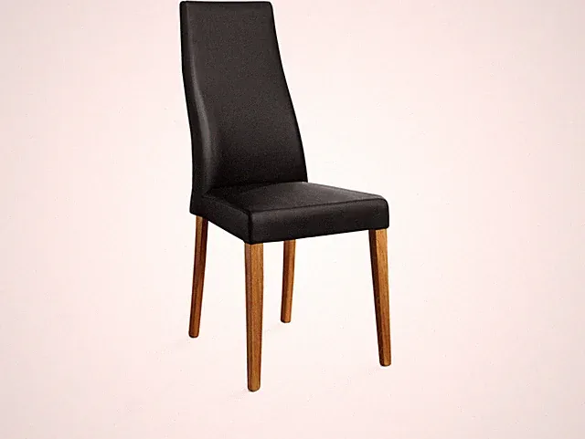 Polsterstuhl Esstischstuhl Esszimmerstuhl Stuhl Eiche BEILA Echtleder Schwarz