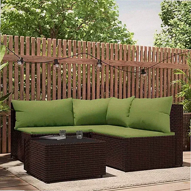 Poly Rattan Sitzgarnitur Set Family Gartenmöbel Essgruppe Lounge Sitzgruppe