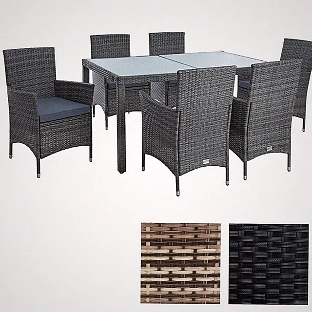 Polyrattan Essgruppe Sitzgruppe Gartenmöbel Set Rattanmöbel Gartenset Rattan
