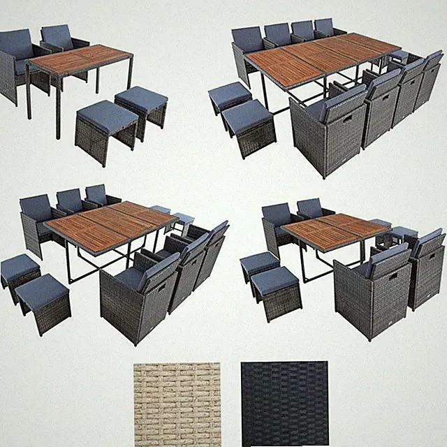 Polyrattan Gartenmöbel Set Sitzgruppe Essgruppe Gartenset Rattanmöbel Rattan Set