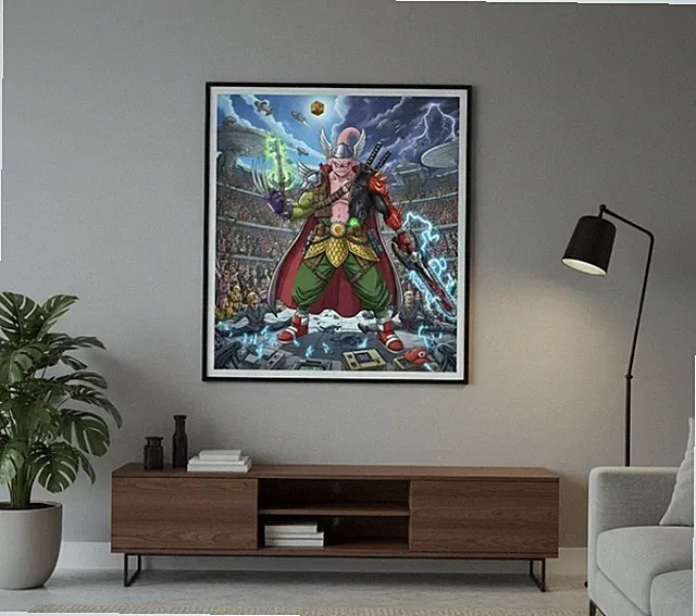 Pop-Culture Poster Fan Art Majin Bu Multiverse Leinwand Ohne Rahmen