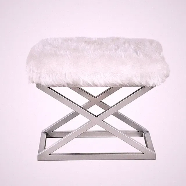 Pouf Sitzhocker Polsterhocker Pouf Sitzhocker Polsterhocker Silberwei�