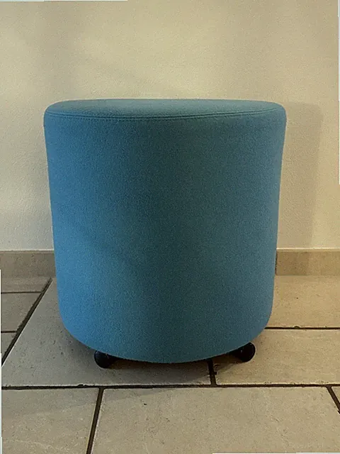 Pouf Sitzsesssel Türkis Neuwertig Stoff