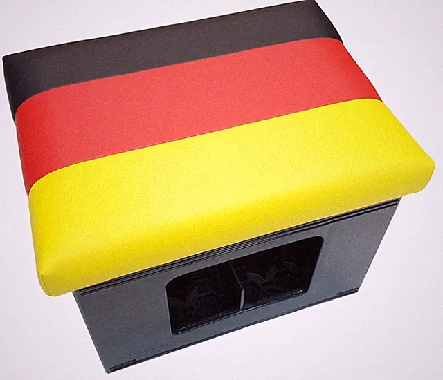 Premium Bierkasten Sitz Sitzkissen Bierkiste Aufsatz Hocker Kunstleder Polster