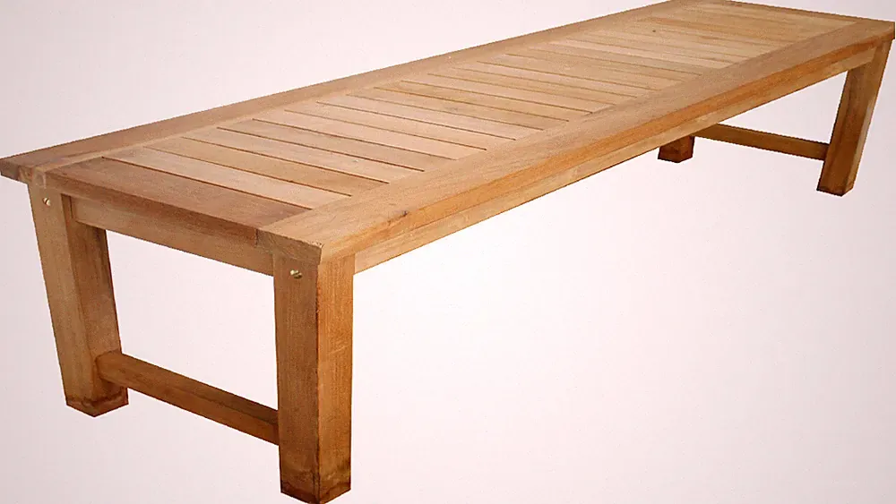 Premium Teak Parkbank Gartenbank Sitzbank Gartenmöbel Holzbank Natur 3 Größen