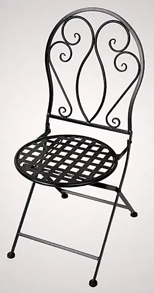 Primaster Gartenstuhl Klappstuhl Metall Stuhl Provence Eisen Schwarz klappbar