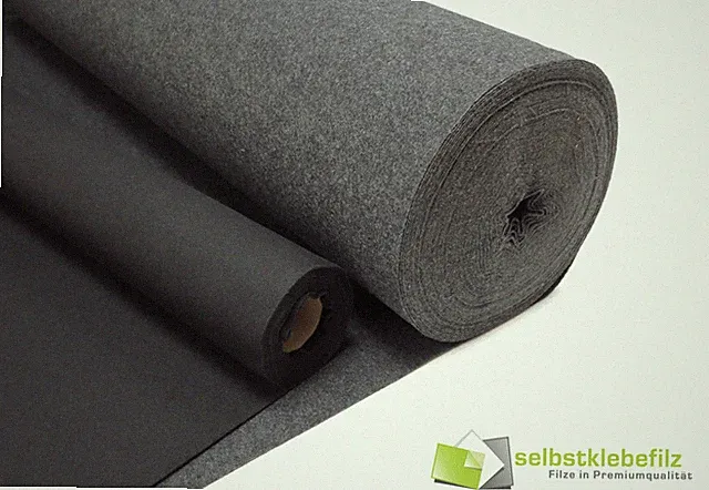 Profi Filz Meterware stark selbstklebend 2-10 mm weiß braun schwarz grau ab 0,1m