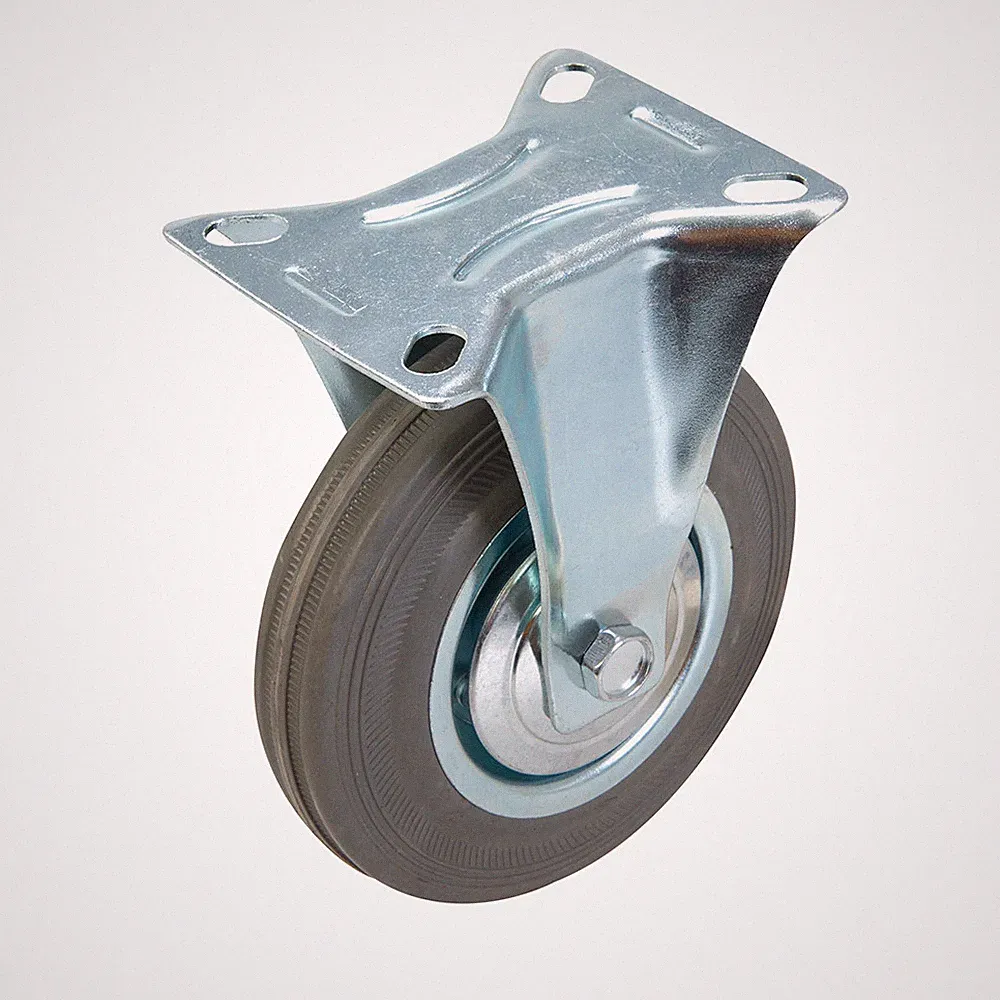 Profi Gummi Bockrolle 125 mm 100 kg Möbelrolle Transportrolle Rolle feststehend