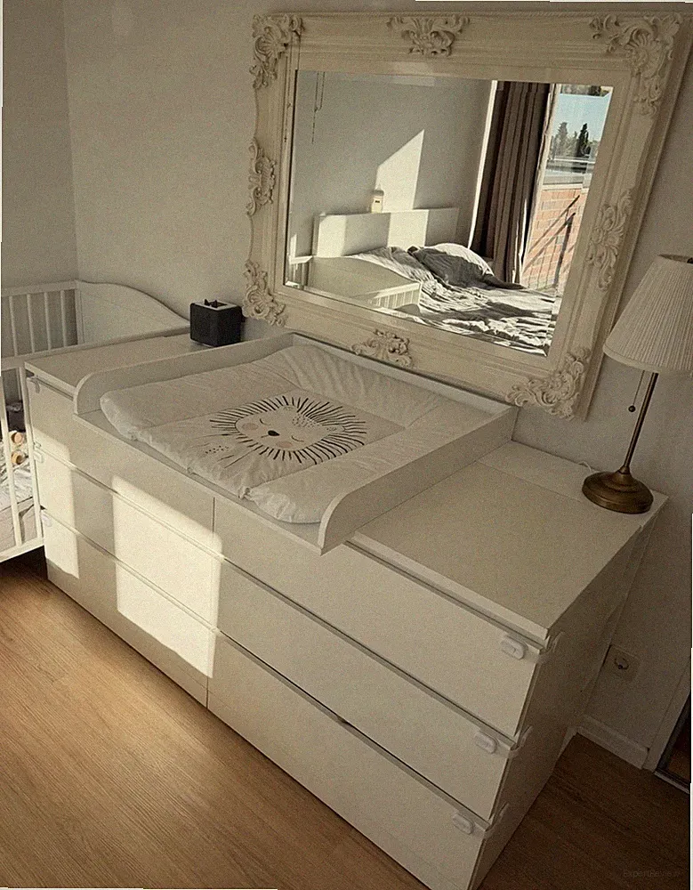 Puckdaddy Wickelaufsatz für Ikea Malm & Regal Holz für die lücke