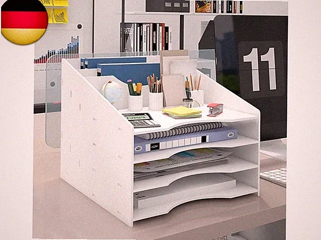 PUNCIA Dokumentenablage A4 Briefablage 4 Ablagefächer PVC Schreibtisch Datei