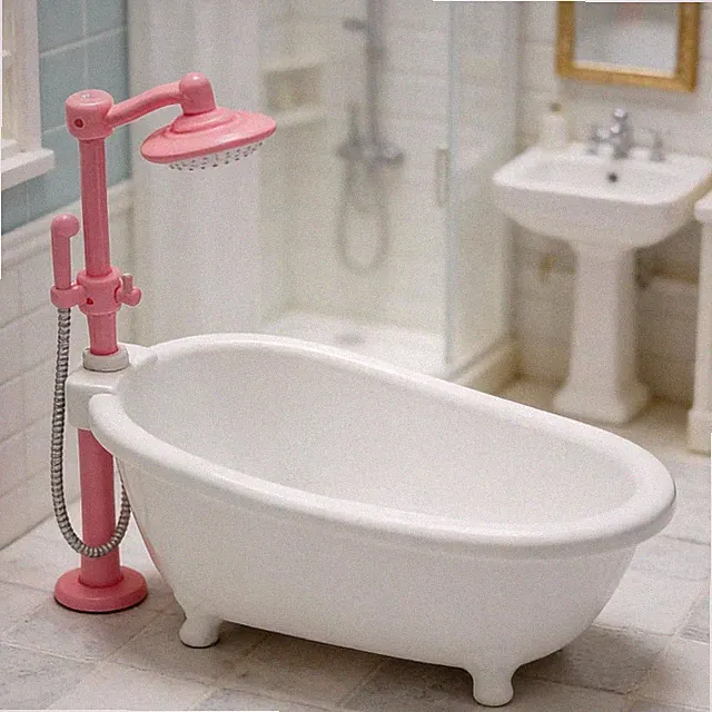 Puppenhaus Badewanne Miniaturmöbel für Landschaftsdekorationen Rollenspiele