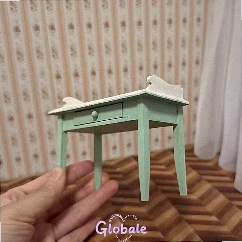 Puppenhaus Miniatur Maßstab 1:12 Vintage Tisch Mit Schublade Schreibtisch Möbel