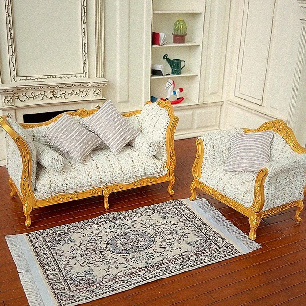 Puppenhaus-Miniaturmöbel 1/12 Sofa Mini-Modell für Arbeitszimmer