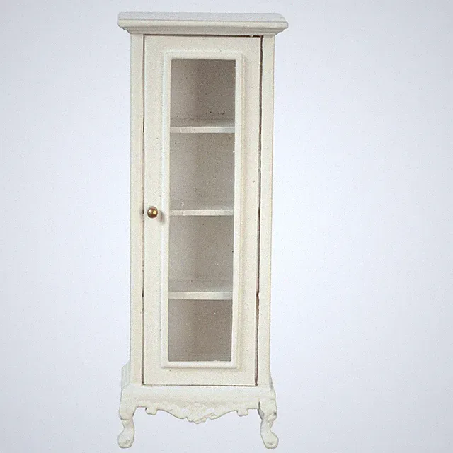 Puppenhaus Regal Schrank 1:24 Halb Zoll JBM Miniatur Weiß Badezimmermöbel