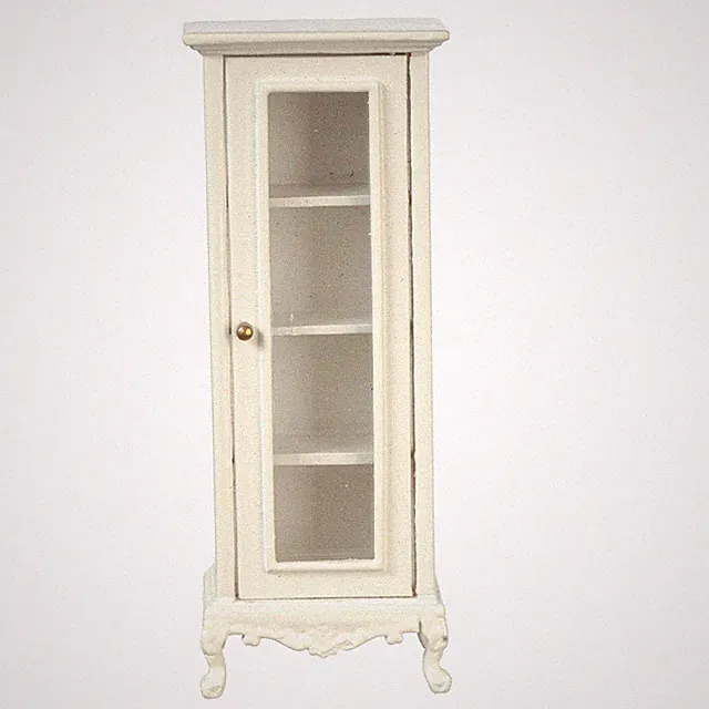 Puppenhaus Regal Schrank 1:24 Halb Zoll JBM Miniatur Weiß Badezimmermöbel